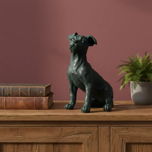 Aged Patina Terrier Ornament