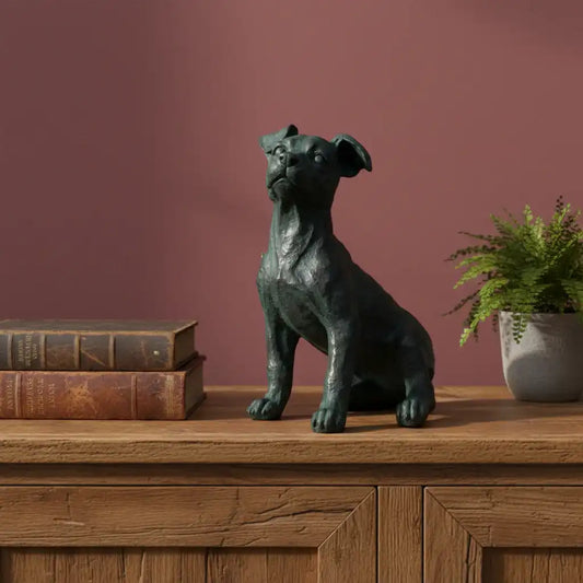 Aged Patina Terrier Ornament