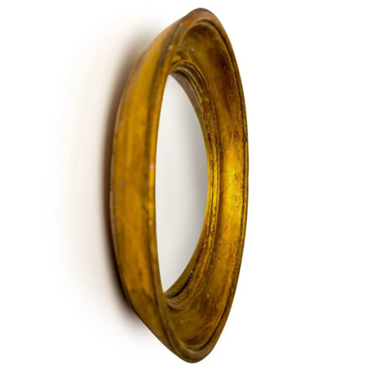 Antique Gold Medium Round Wall Mirror