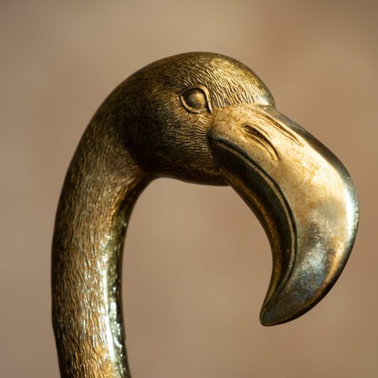 Antique Gold Flamingo Head Wall Art 4