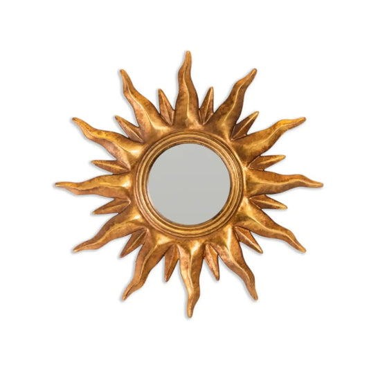 Antique Gold Sun Convex Mirror