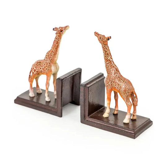 Antiqued Giraffe Bookends