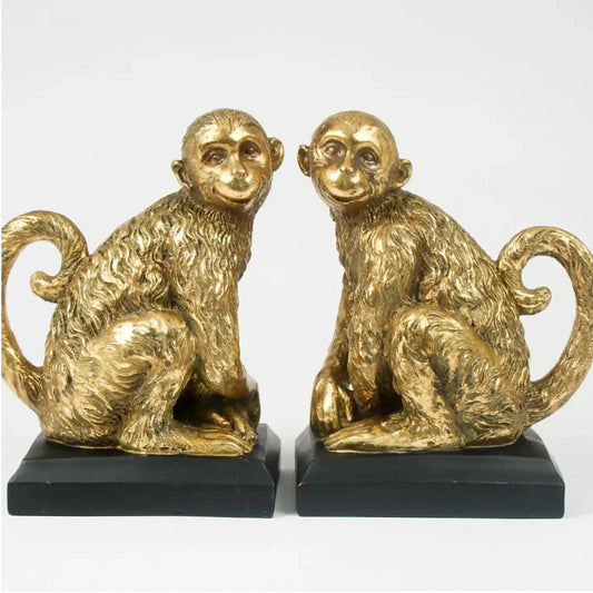 Antiqued Gold Sitting Monkey