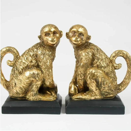 Antiqued Gold Sitting Monkey