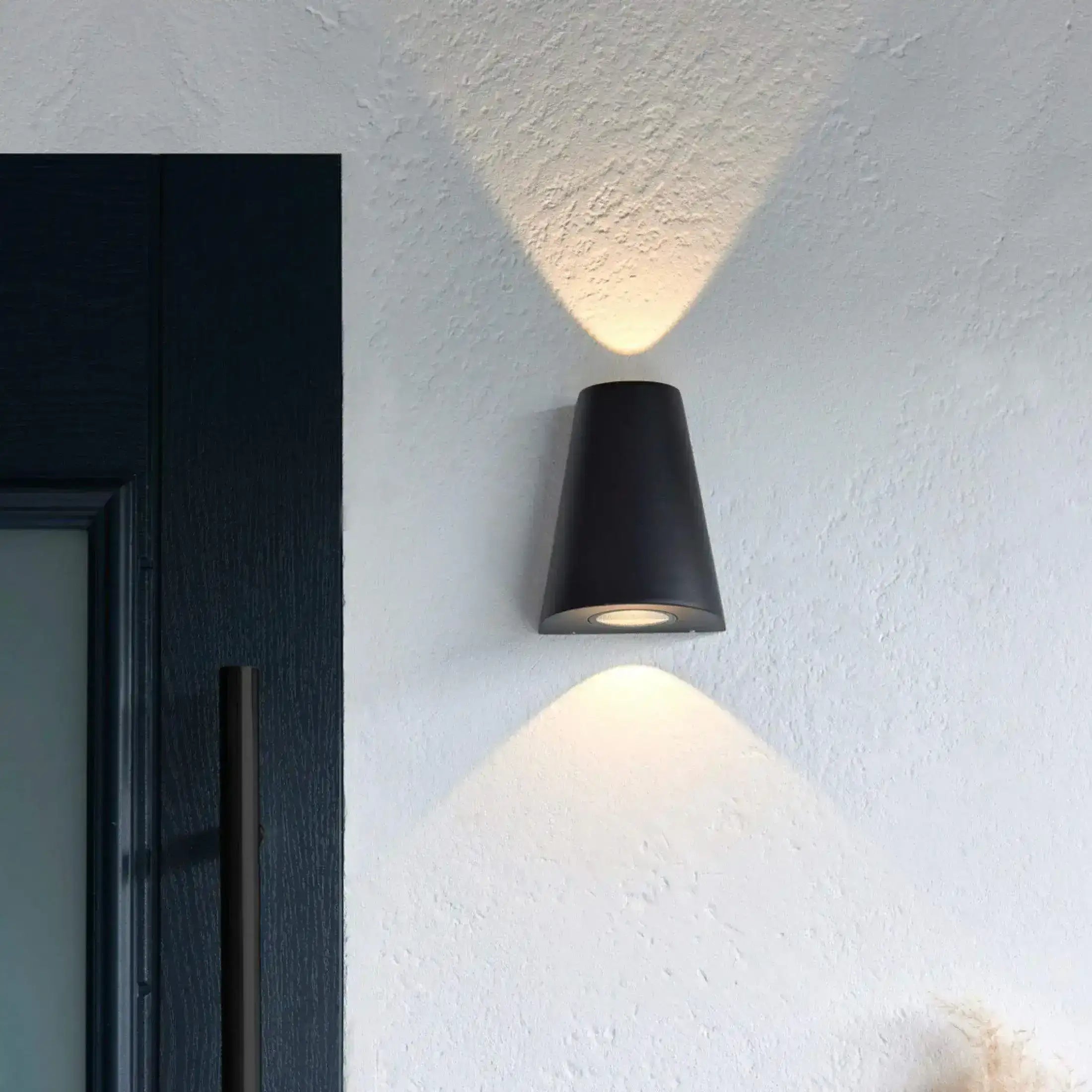 Arc Black Exterior Up & Down LED Wall Light 1