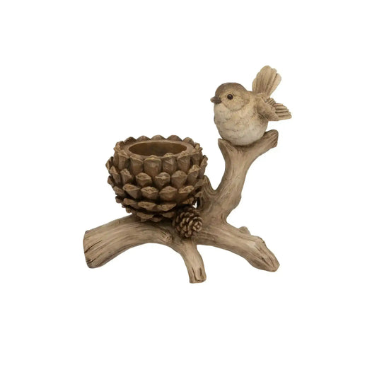 Bird On Branch Tea Light Holder