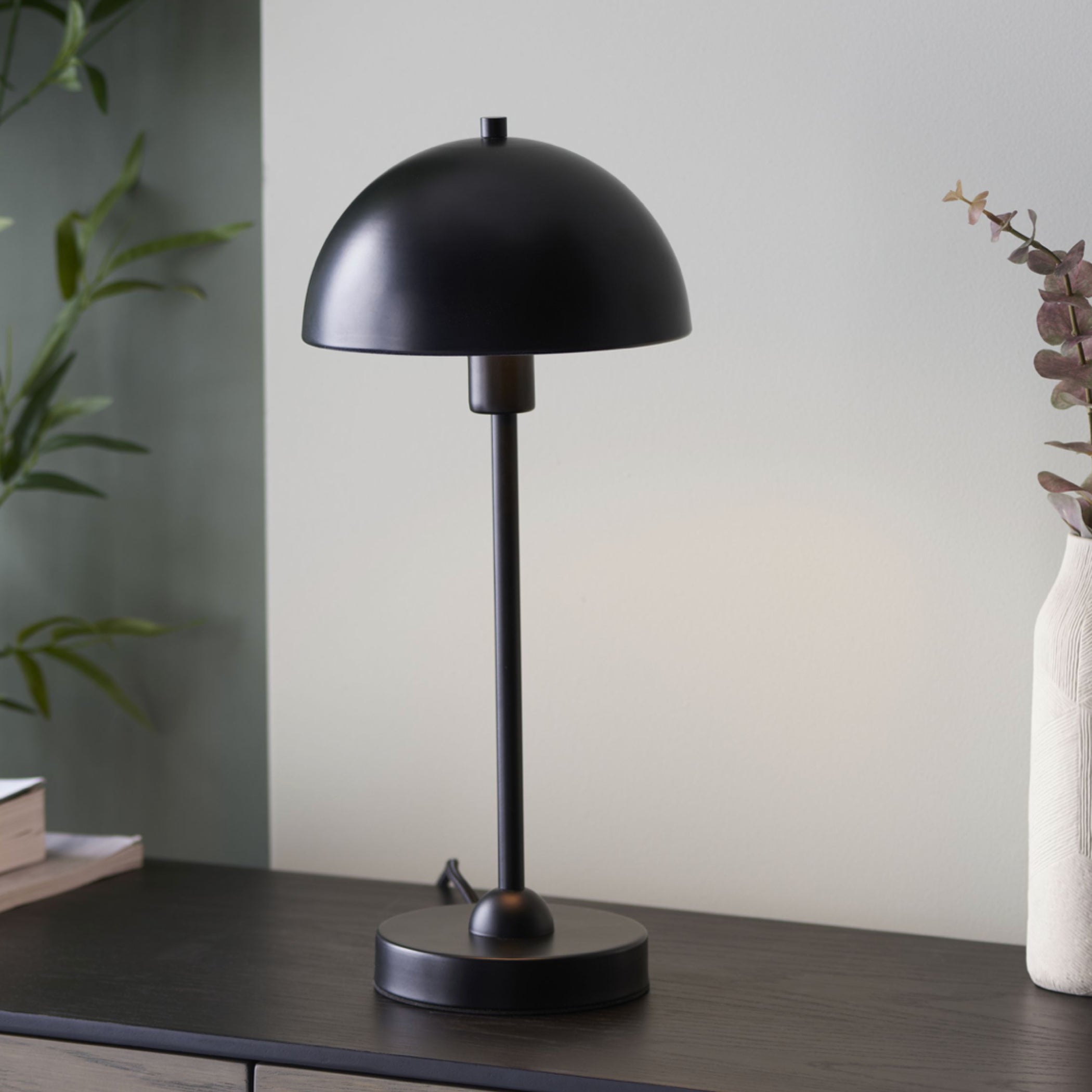 Black Domed Top Table Lamp 3
