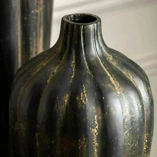 Black Aged Patina Vase Set 66