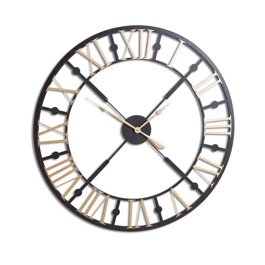 Black And Gold Cut Out Wall Clock