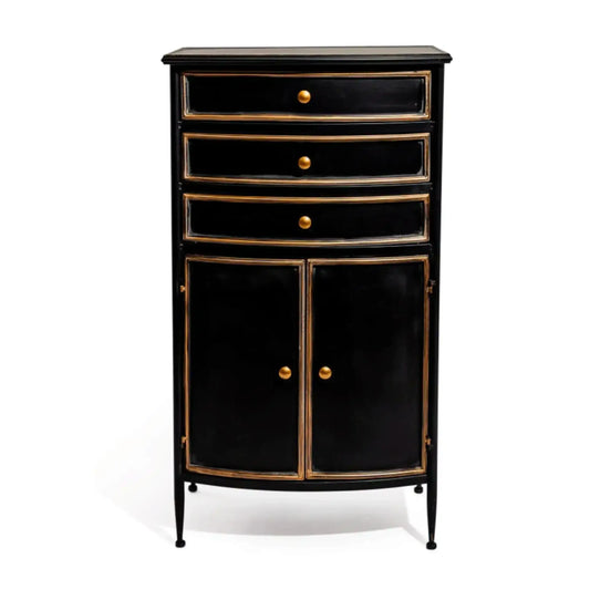 Black & Gold Antiqued Style Cabinet 44