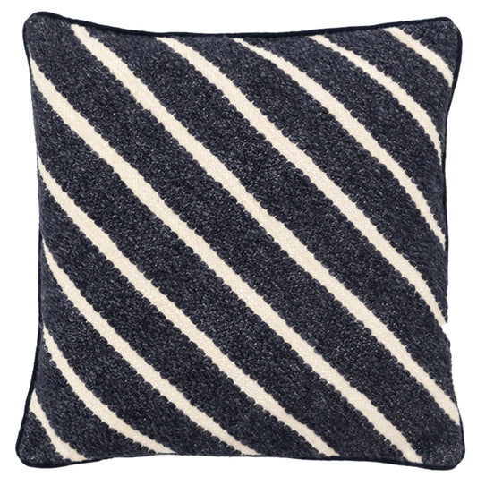 Blue Diagonal Stripe Cushion 1