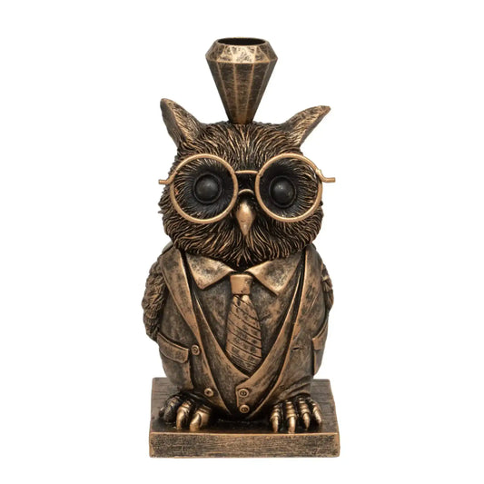 Bronze Owl Candleholder