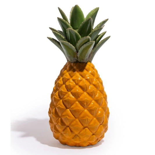 Ceramic pineapple on a white background