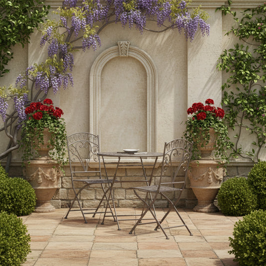 Dark Metal 2 Seater Bistro Set 5