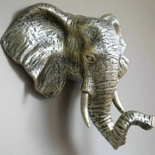 Decorative Wall Mounted Gold Elephant Head