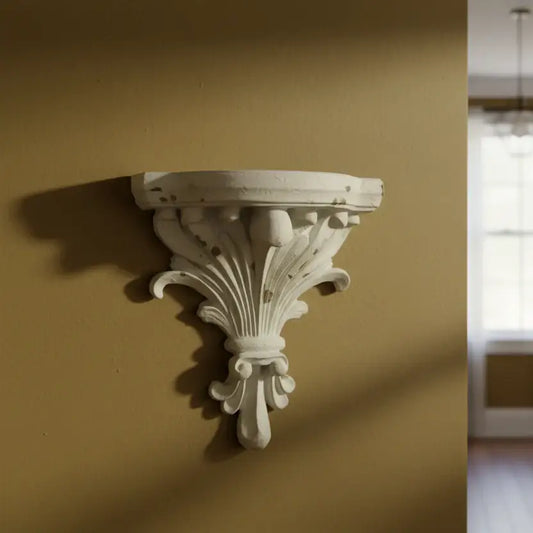 Distressed Acanthus Small Wall Shelf