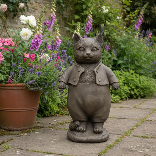 DistressedCatGardenOrnament 2