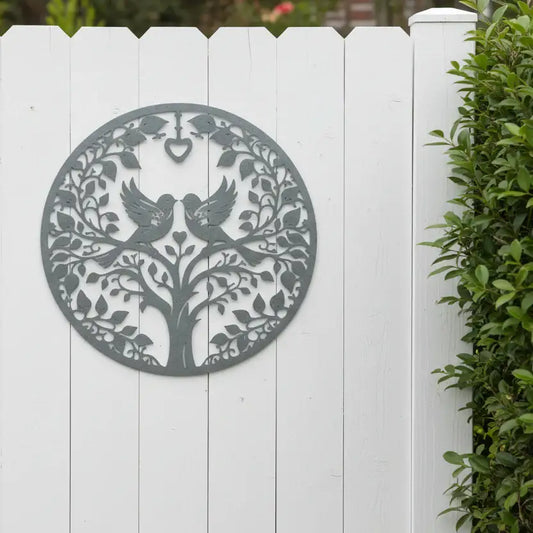 Distressed Love Doves Garden Wall Art