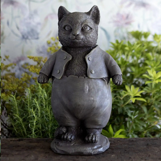 Distressed Cat Garden Ornament