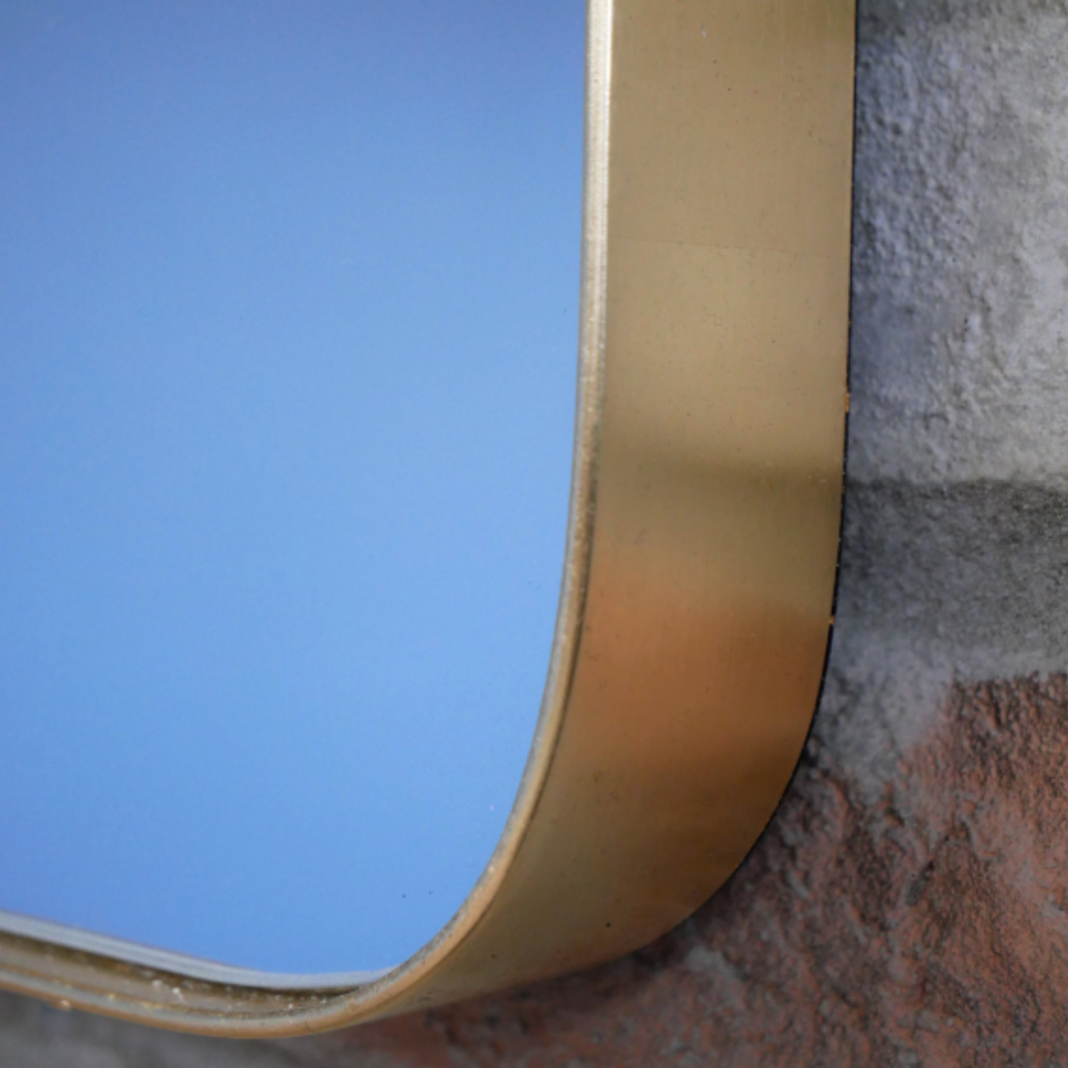 Gold Slim Edge Square Wall Mirror 1