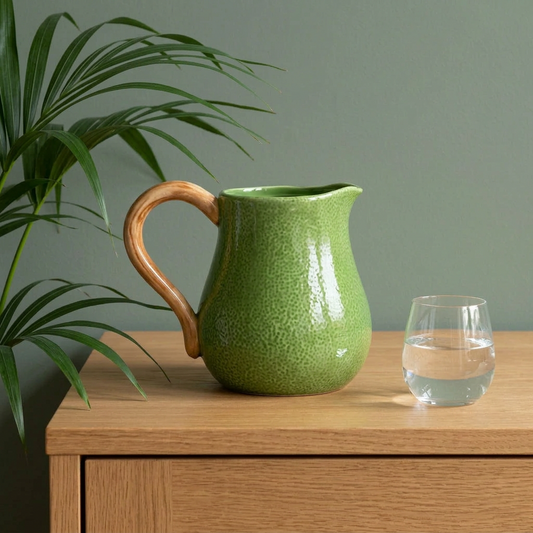 Green Lime Stoneware Jug