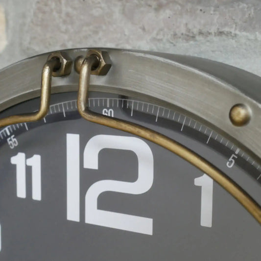 Industrial Spinning fields Wall Clock