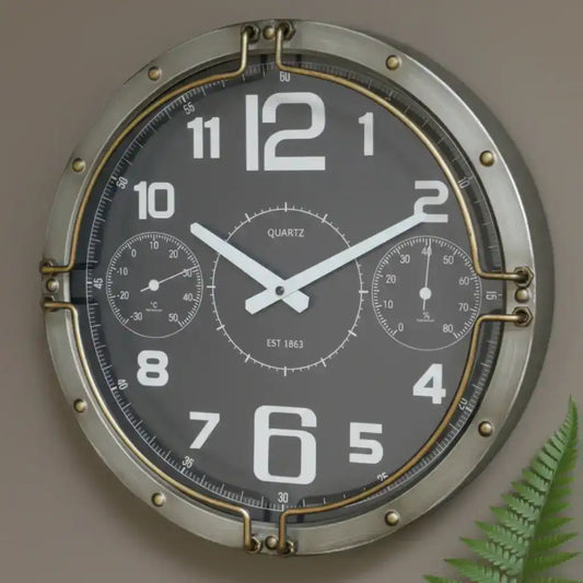 Industrial Spinning fields Wall Clock
