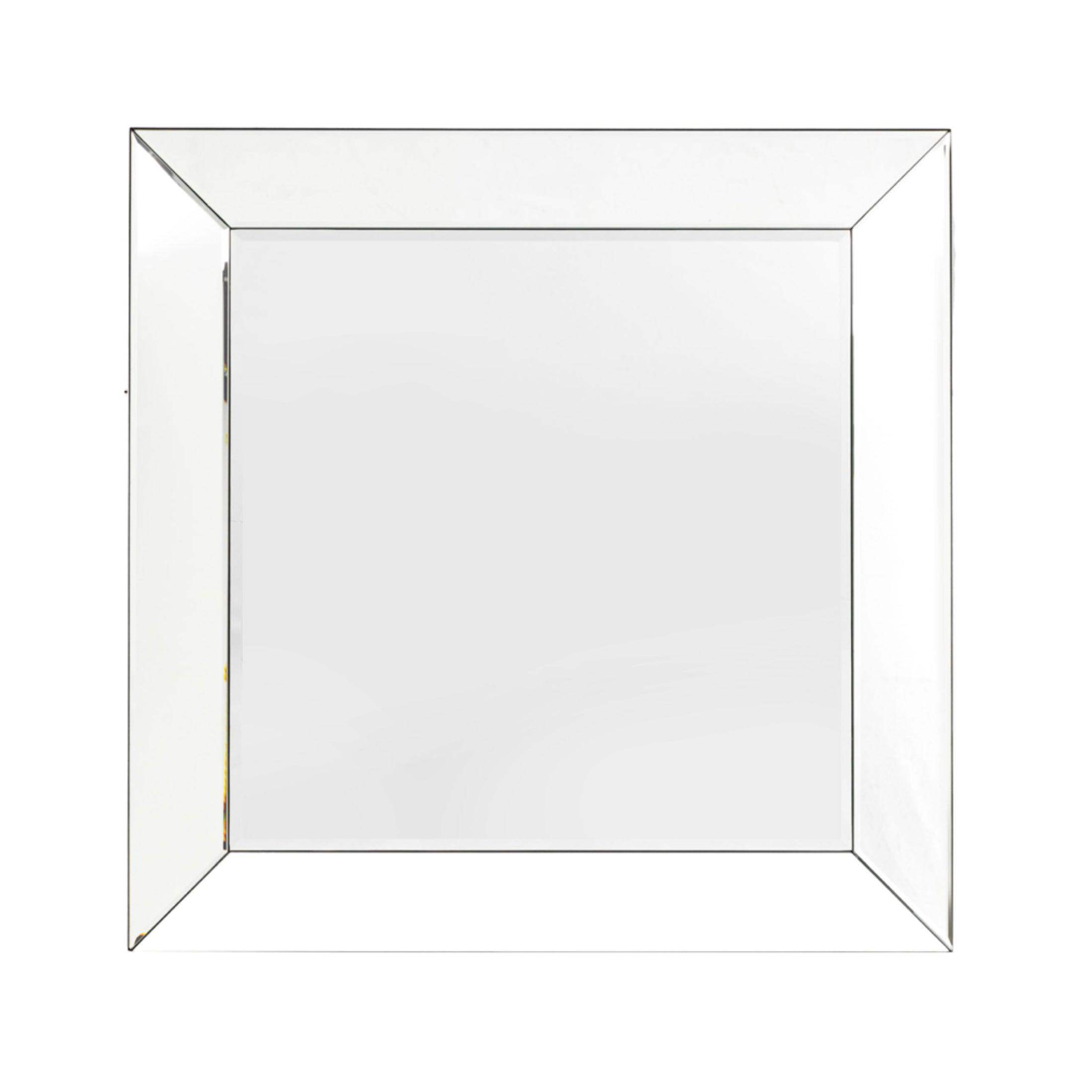 Large Square Bevelled Glass Edge Venetian Style Wall Mirror