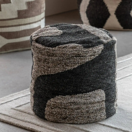 Mono Pattern Drum Pouffe 5