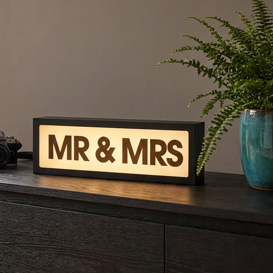 Mr & Mrs LED Light Box