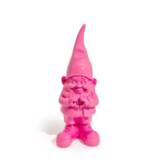 pink love gnome at the farthing