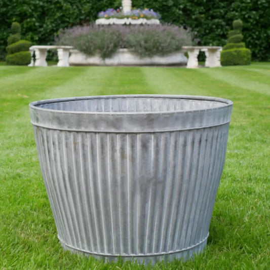 Rustic Distressed Fluted Planter