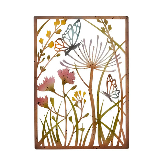 Rustic Metal Butterly Meadow Wall Art