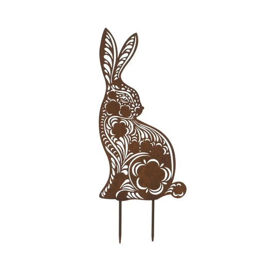Rustic Rusty Hare Garden Silhouette