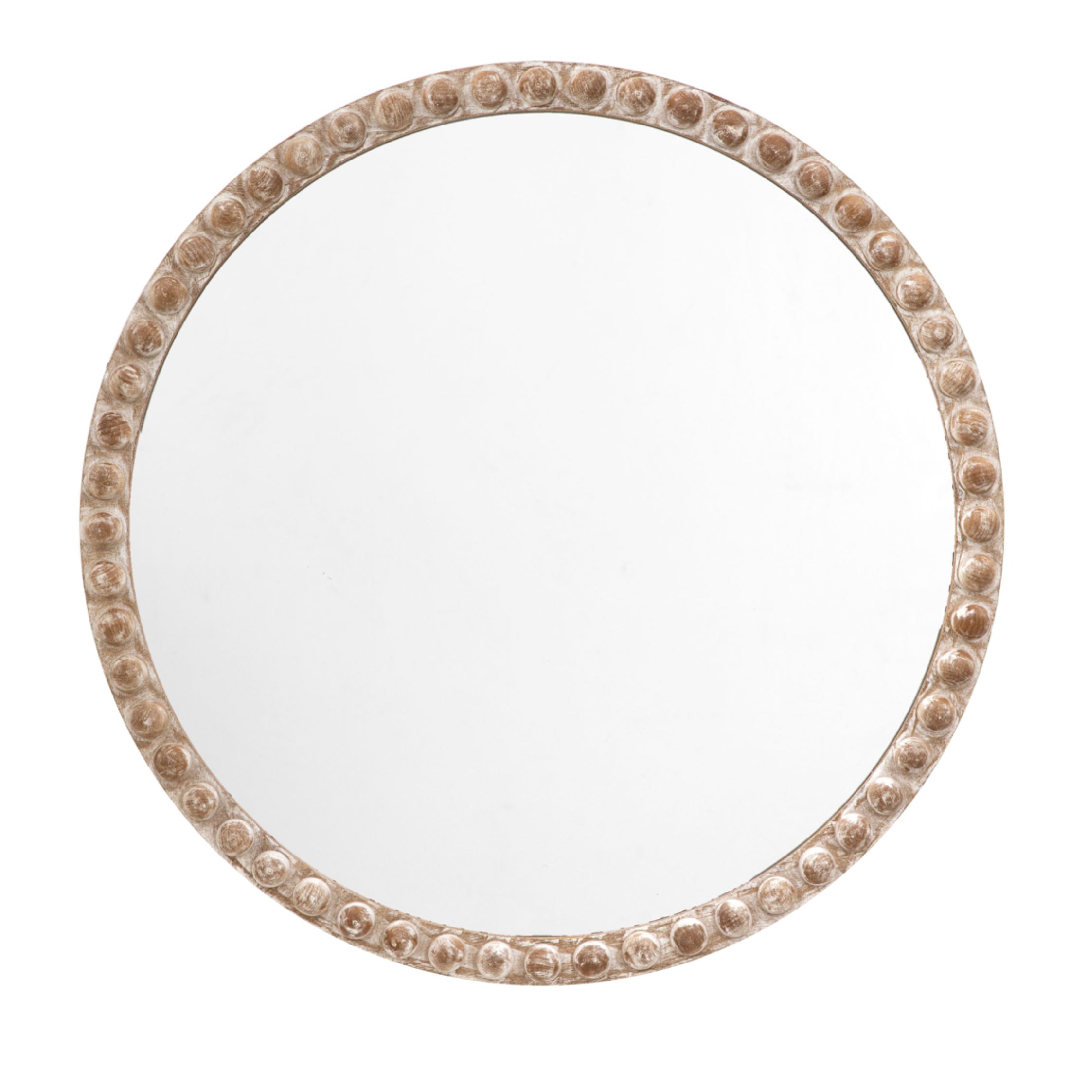 Rustic Weathered Round Mirror 1