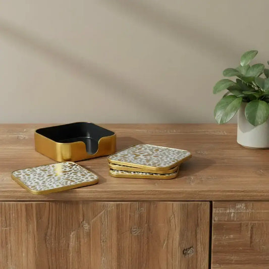 SetofLeopardPrintCoasters