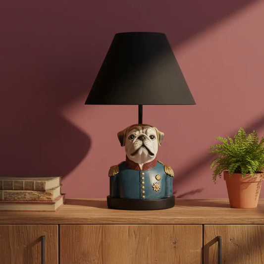 Smart Pug Dog Table Lamp