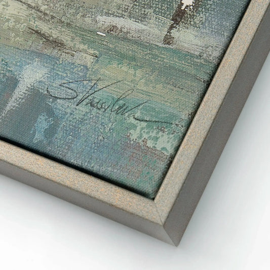 Square Flourishing Woodland Framed Canvas