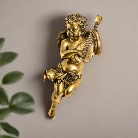 Vintage Gold Wall Cherub