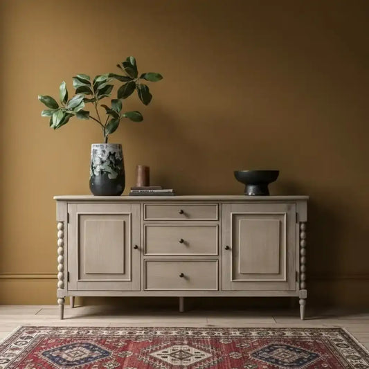 Beaded Edge Oak 2 Door 3 Drawer Sideboard - The Farthing