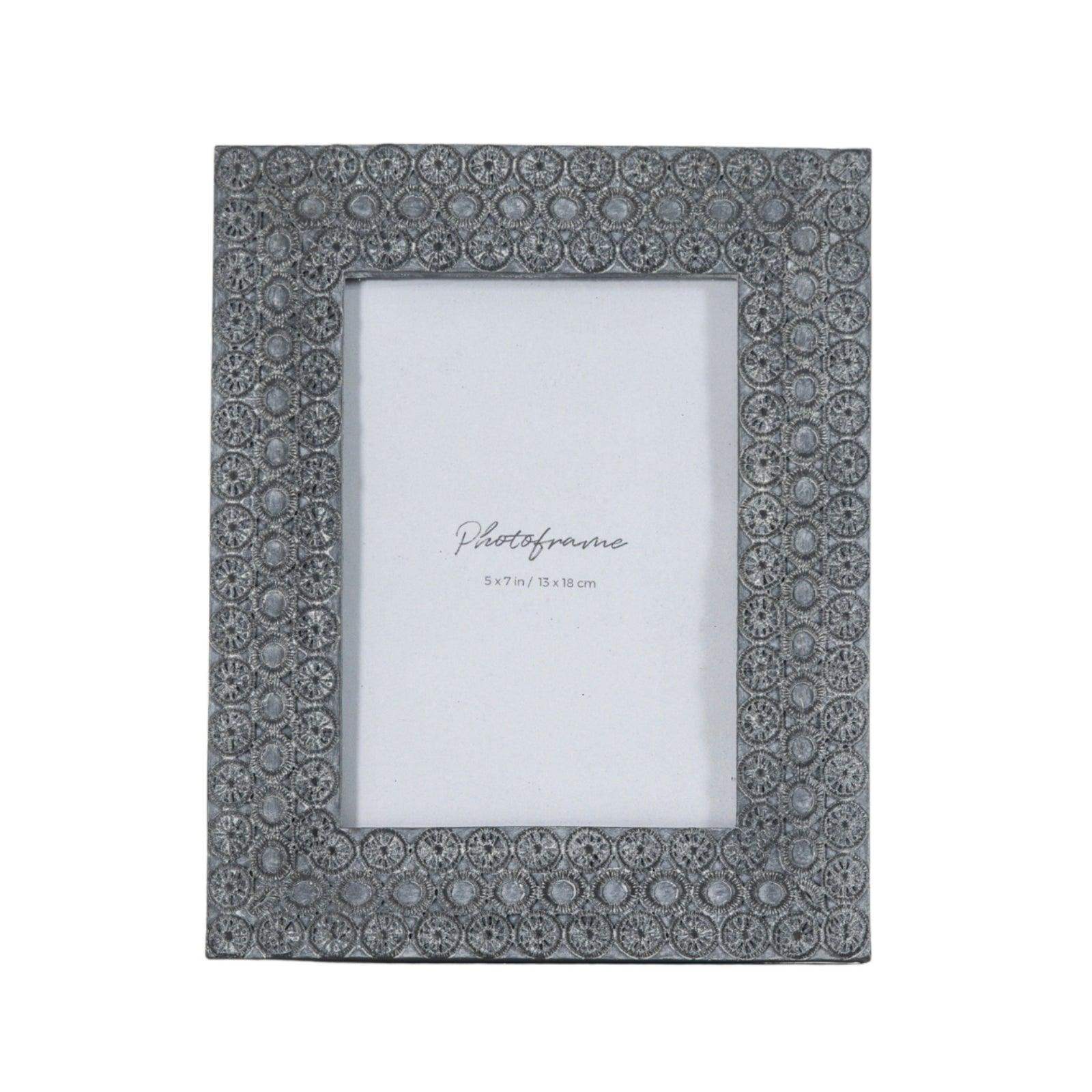 Blue Textured Pattern Photo Frame - The Farthing
