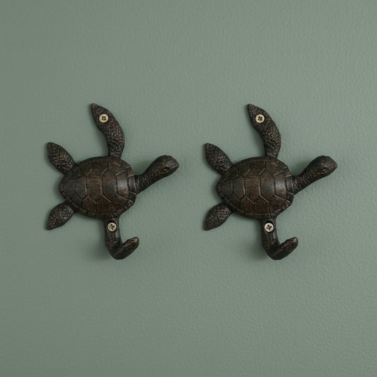 Burnished Bronze Turtle Wall Hook - The Farthing