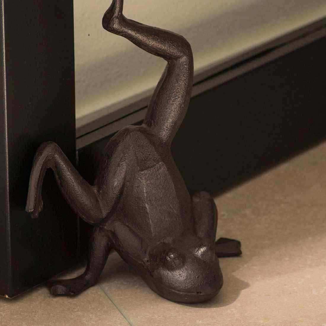 Cast Iron Leaping Frog Doorstop - The Farthing