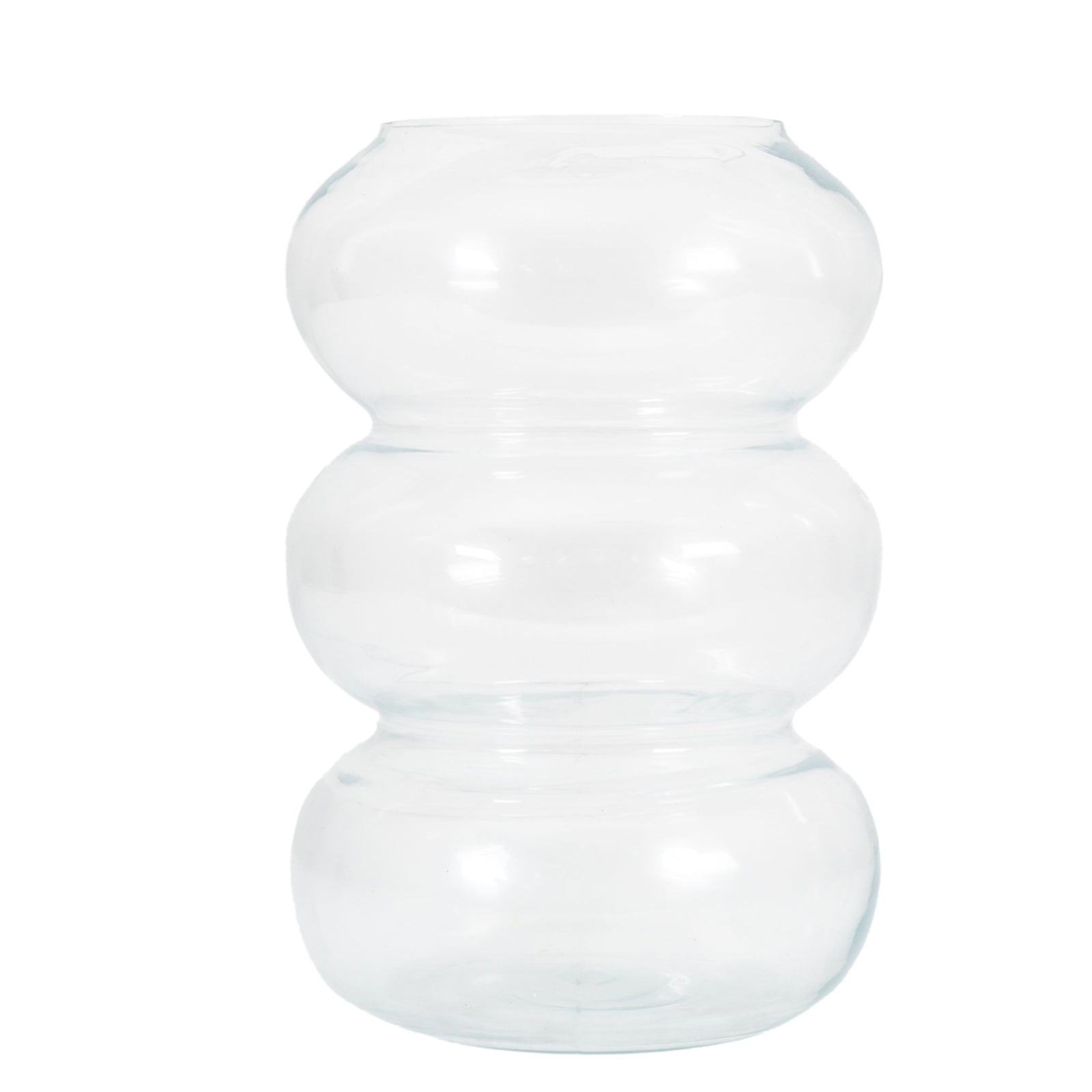 Clear Glass Bubble Shaped Vase - The Farthing