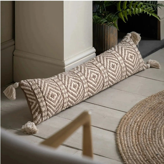 Cream Tones Woven Draught Excluder - The Farthing