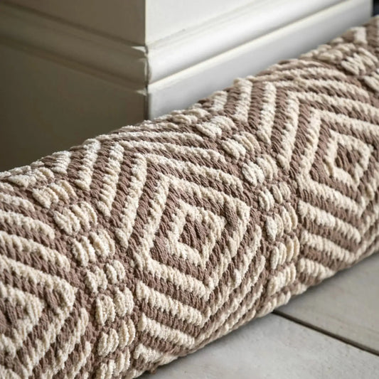 Cream Tones Woven Draught Excluder - The Farthing