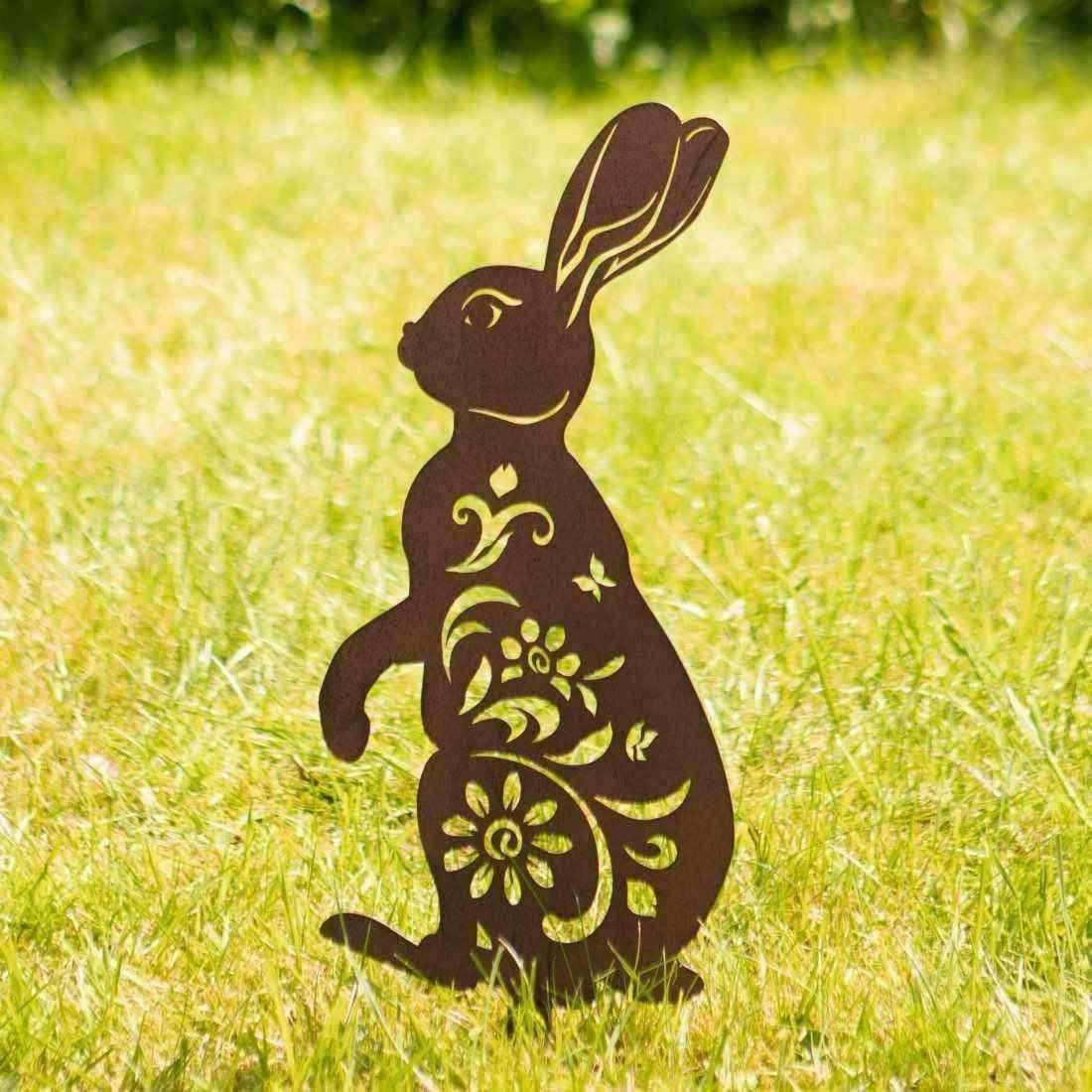 Decorative Metal Rabbit Garden Silhouette - The Farthing