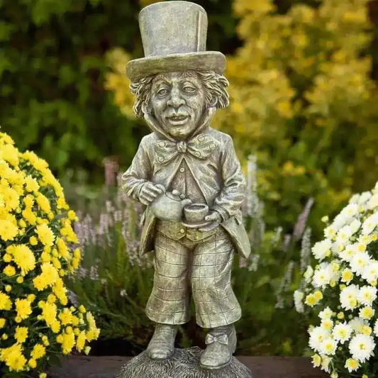 Distressed Finish Mad Hatter Garden Ornament - The Farthing
