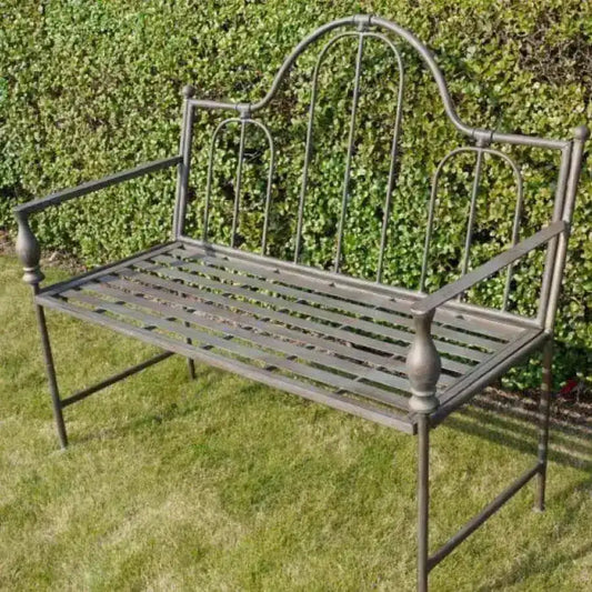 Distressed Iron Garden Bench - The Farthing