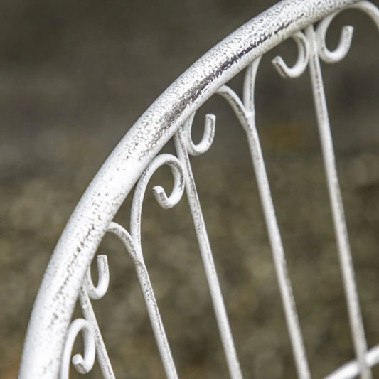 Distressed Vanilla Traditional Metal 2 Seater Bistro Set - The Farthing